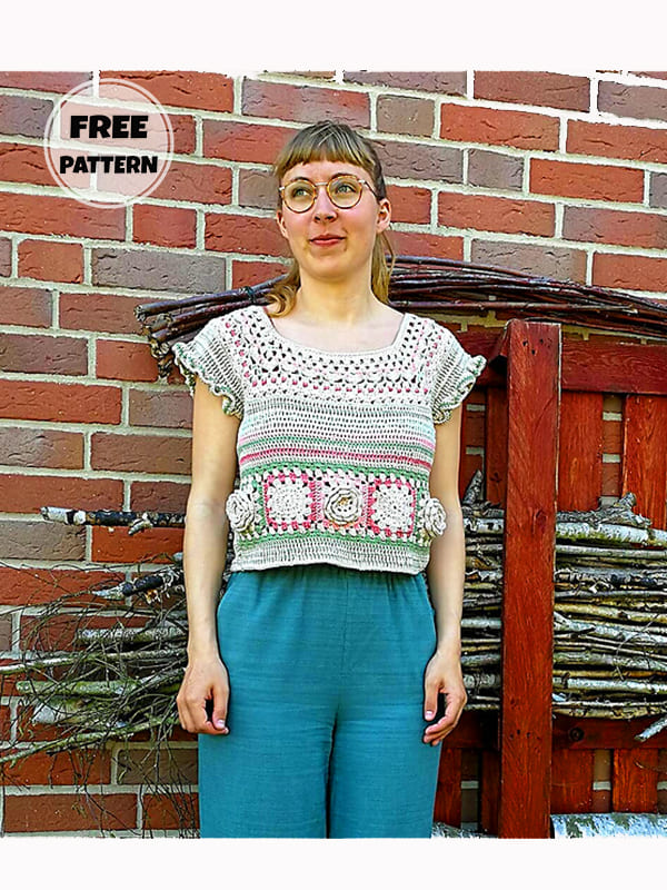 Kahlo Free Cute Crochet Crop Top Pattern