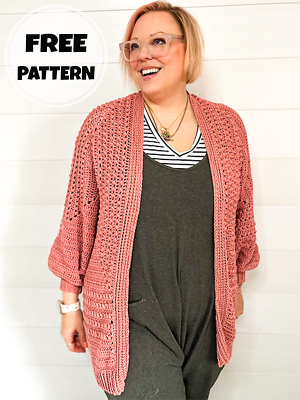 Oversized Hexagon Crochet Cardigan Pattern Free Tutorial (2)