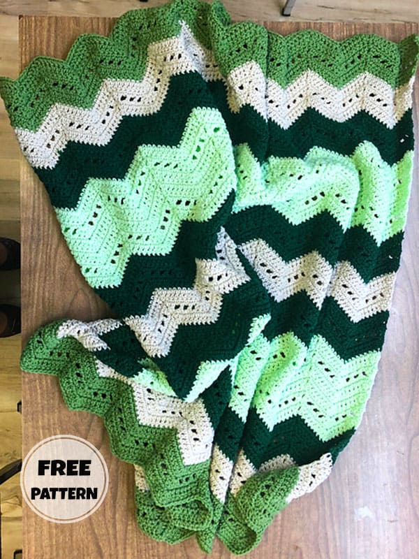 Ripple Blanket Crochet Pattern Free