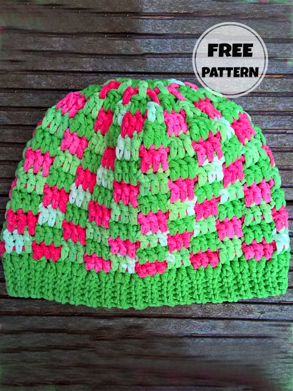 Color Blocks Free Beanie Crochet Pattern