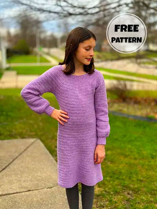 Child Crochet Sweater Dress Pattern Free​