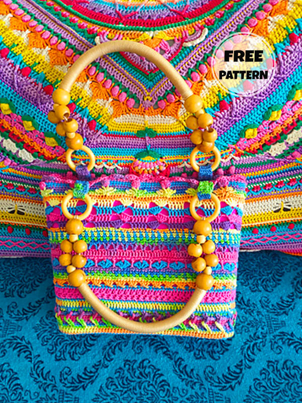 Lacy Free Crochet Bag Pattern PDF